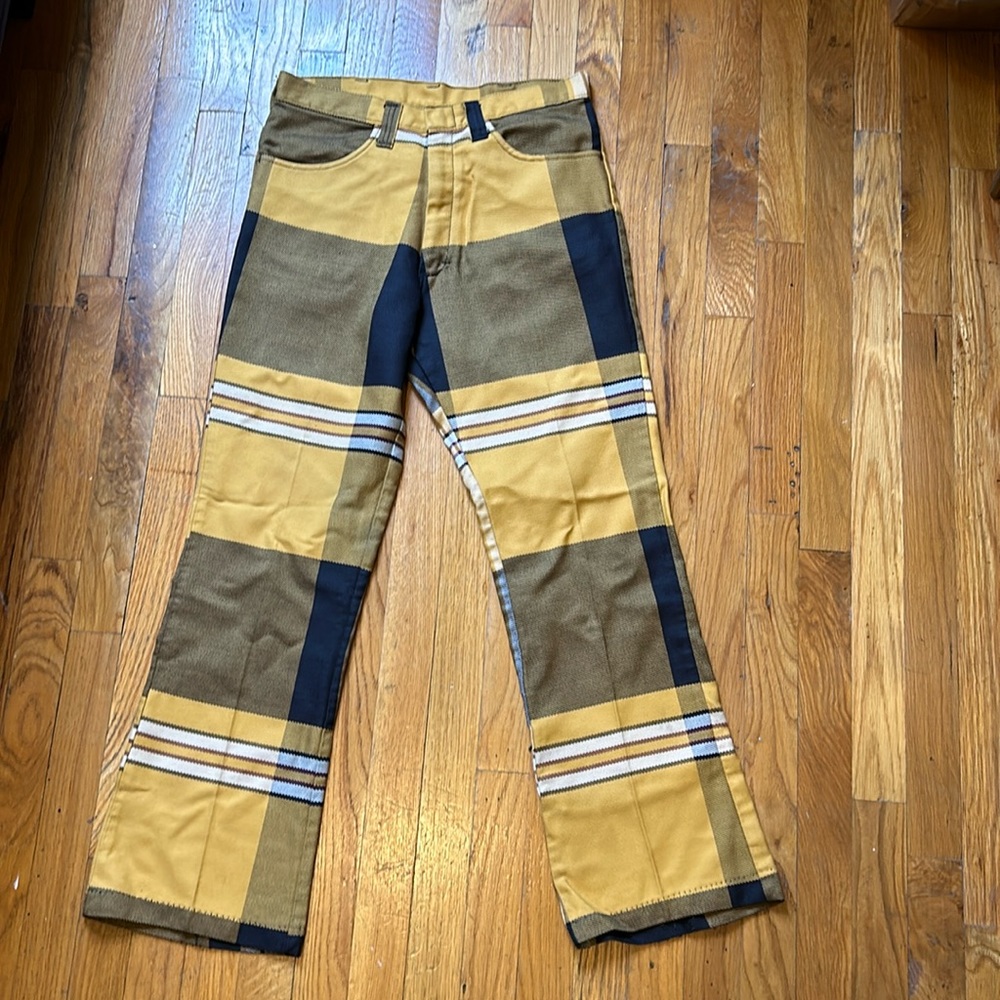 Vintage 1970s plaid pants